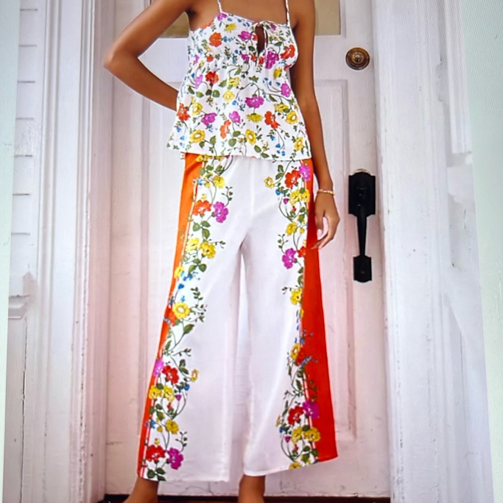 Anthropologie Botanical Pajama Tank Sets